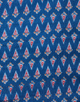 Indigo Dyed Block Printed Cotton Fabric