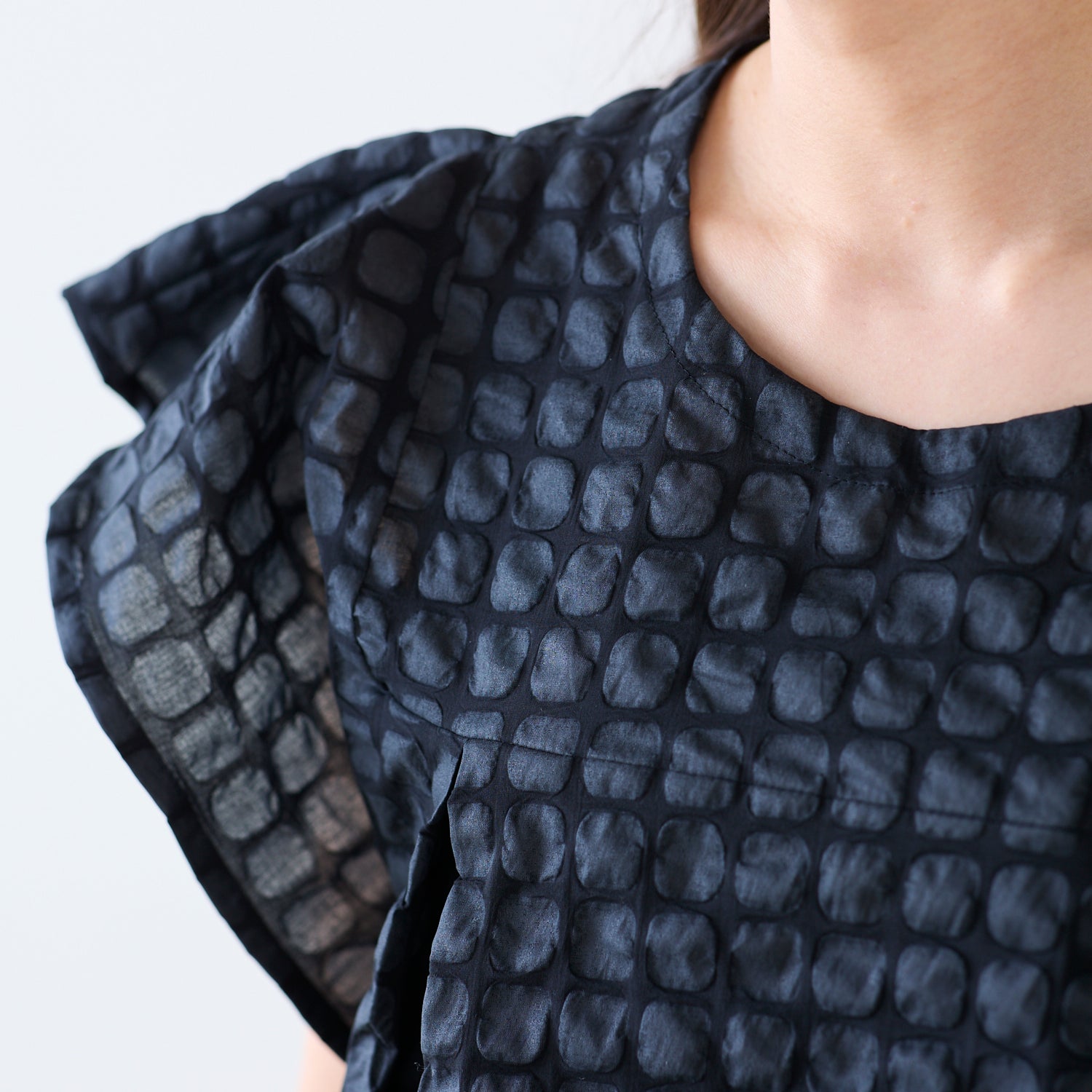Waffle Squares Textured Cotton Lawn