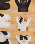 Home Deco Cat Friends Wooden Look Sheeting