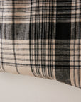 Yarn Dyed Linen Cotton Blend Banshu-ori Check Fabric - Off White x Black