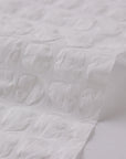 Waffle Squares Textured Cotton Lawn - White NFA-65960-961