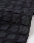 Waffle Squares Textured Cotton Lawn - Black NFA-65960-961