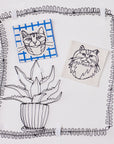 +HAyU Cat Panel Cotton Linen Canvas