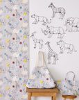 +HAyU African Animals Cotton Linen Canvas