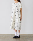 +HAyU Doves Embroidered Cotton Double Gauze - White