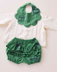 +HAyU Dogs Embroidered Cotton Double Gauze - Green
