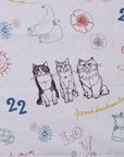 +HAyU Cat Trio Cotton Linen Canvas