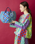 echino And Cotton Linen Canvas - Blue EKX-98090-92
