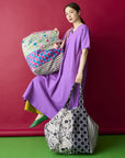 echino And Cotton Linen Canvas - Blue EKX-98090-92