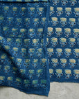 Indigo Dyed Block Printed Cotton Dobby