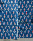 Indigo Dyed Block Printed Cotton Fabric