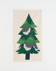 echino Xmas Tree Cotton Linen Canvas Panel Fabric EKX-98150-1