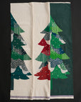 echino Xmas Tree Cotton Linen Canvas Panel Fabric EKX-98150-1