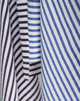 Marine Stripe Textured Cotton Lawn