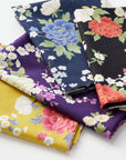 Japanese Peony Prints Cotton Sheeting - Navy YGA-79070-2