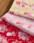 Cherry Blossom and Rabbit Cotton Dobby Cloth YGA-89040-1