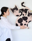 echino Nekonoe TWO CAT Cotton Linen Canvas Panel Fabric EYX-91100-100