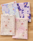 Pastel Bonbon Bear & Dog Cotton Oxford YKA-39030-1