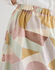 Pathway by Bookhou - Shapes Cotton Linen Sheeting - Pink Beige