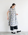 Pathway by Bookhou - Stones Cotton Linen Sheeting - Blue