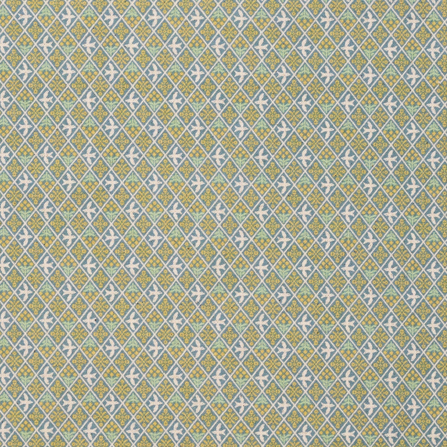 Mimosa Birds Cotton Linen Canvas | Kokka Fabrics