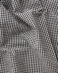 Yarn Dyed Gingham Seersucker Organic Cotton Fabric - Black TS-2039-1