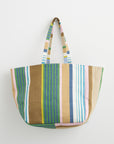 Dynamic Stripes Cotton Oxford - Navy Multi