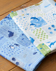 Sea Animals Cotton Dobby - Blue