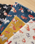 Japanese Goldfish Cotton Oxford - Navy