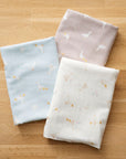 Duck & Flower Cotton Double Gauze - Sax Blue