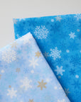 Snowflake Cotton Shirting - Light Blue