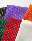 Glittery Dot Cotton Shirting - White