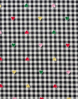 Gingham Heart Cotton Oxford - Black