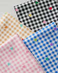 Gingham Heart Cotton Oxford - Blue