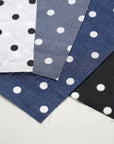 8mm Dot Cotton Lawn - Navy