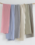 Striped Cotton Jersey Knit - Ecru x Grey