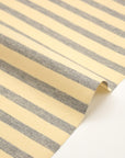 Striped Cotton Jersey Knit - Ecru x Grey
