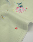nani IRO Hana no toki niwa Organic Cotton Double Gauze - Light Green EGX-11440-1