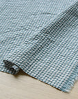 Yarn Dyed Gingham Seersucker Organic Cotton Fabric