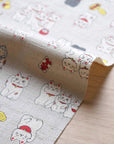Funny Japan Lucky Cats Dobby Cloth YKA-31060-1