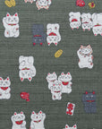 Funny Japan Lucky Cats Dobby Cloth YKA-31060-1
