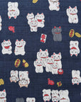 Funny Japan Lucky Cats Dobby Cloth YKA-31060-1