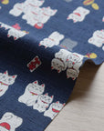 Funny Japan Lucky Cats Dobby Cloth YKA-31060-1
