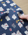 Funny Japan Lucky Cats Dobby Cloth YKA-31060-1