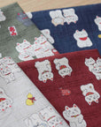 Funny Japan Lucky Cats Dobby Cloth YKA-31060-1