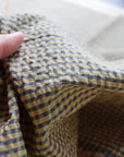 Yarn Dyed Gingham Seersucker Organic Cotton Fabric
