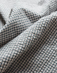 Yarn Dyed Gingham Seersucker Organic Cotton Fabric