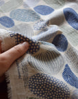 Pathway by Bookhou - Stones Cotton Linen Sheeting - Blue