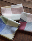 Pathway by Bookhou - Shapes Cotton Linen Sheeting - Pink Beige