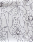 Embroidery Style Poppy Flowers Cotton Lawn